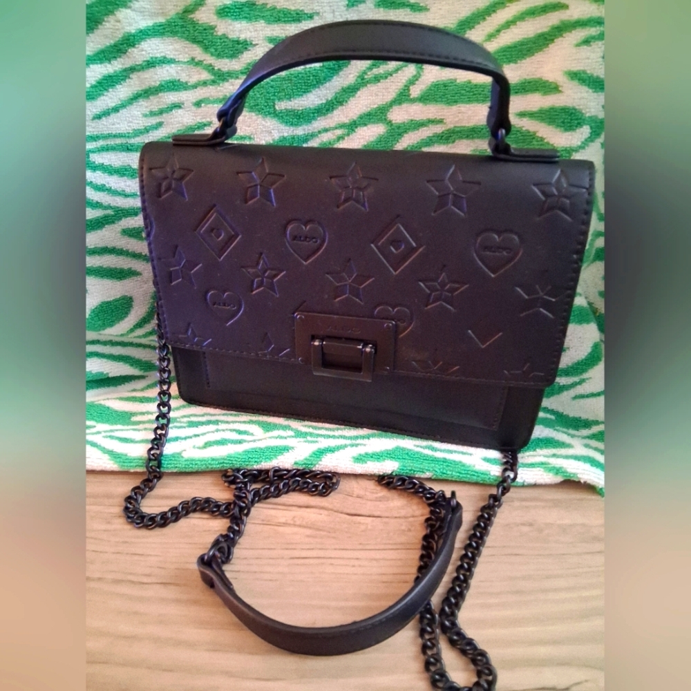 Black Embossed Women's Shoulder Bag By ALDO
